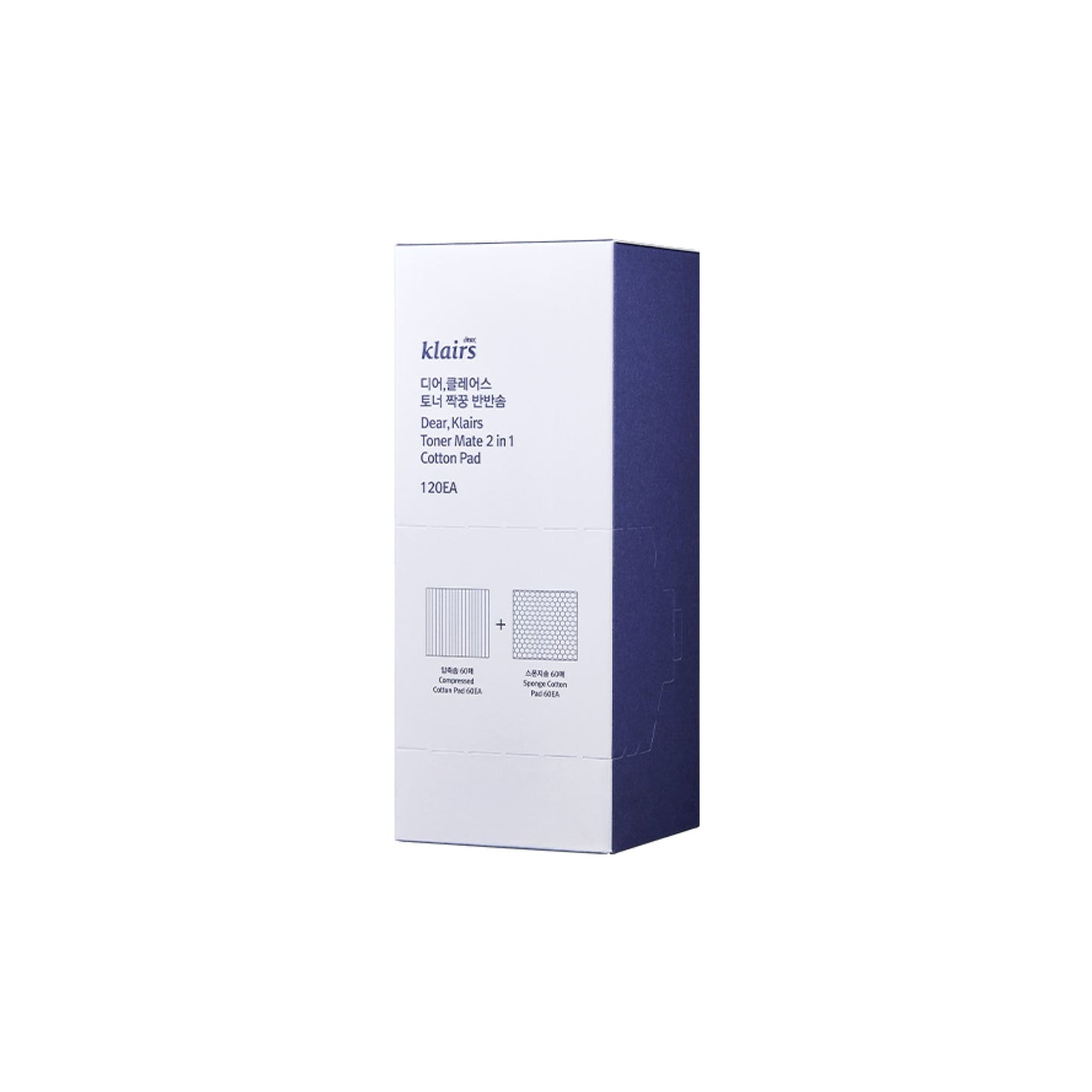 Dear, KLAIRS Toner Mate 2 in 1 Cotton Pad 120 szt.