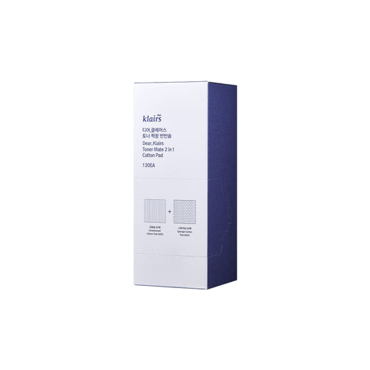 Dear, KLAIRS Toner Mate 2 in 1 Cotton Pad 120 szt.