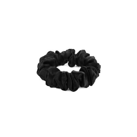 EASY LIVIN Silk Scrunchie Black PREMIUM 100% jedwab + jony srebra